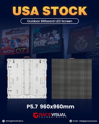 ওএ সিরিজ পি 5.7 আউটডোর বিল্ডবোর্ড এলইডি ডিসপ্লেঃ অল-হোয়াইট শেল, ডাবল ম্যানেজমেন্ট