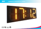 Simple 22&quot; Yellow Led Clock  Display / 24 Hour Digital Wall Clock