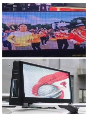 বহুমুখী বহিরঙ্গন P6 গাড়ি বিজ্ঞাপন LED প্রদর্শন LED সাইন বার্তা ট্যাক্সি শীর্ষ LED প্রদর্শন