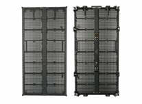 P3.9-7.8 32768px/m2 পিক্সেল ঘনত্ব এবং প্যানেল প্রতি 9 কেজি ওজন সহ স্বচ্ছ বহিরঙ্গন LED প্রদর্শন