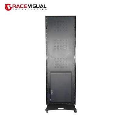 3840hz উচ্চ রিফ্রেশ রেট হালকা ওজন ইনডোর ফুল কালার এলইডি পোস্টার স্ক্রিন 48 কেজি / টুকরা চাকা টোটেম সহ