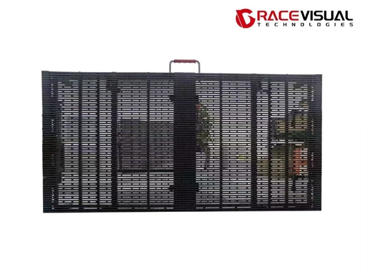 P3.9-7.8mm স্বচ্ছ আউটডোর ভাড়া LED ডিসপ্লে 1Mx0.5M 7680Hz রিফ্রেশ রেট 5000nits উজ্জ্বলতা