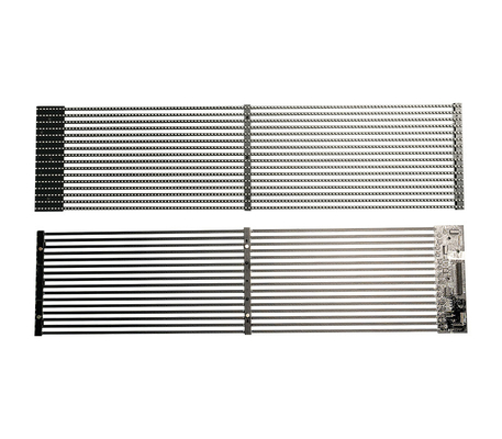 P3.97.8 স্বচ্ছ এলইডি ডিসপ্লে 5500nits, 3840Hz, 500×1000mm ইনডোর এবং আউটডোর ইনস্টলেশনের জন্য প্যানেল