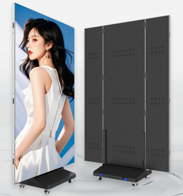 Trifoldable ইনডোর LED পোস্টার ডিসপ্লে বিলাসিতা খুচরা প্রদর্শনী এবং আতিথেয়তা জন্য আদর্শ সঙ্গে বিজোড় এবং উজ্জ্বল