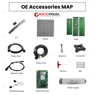 OE সিরিজ 5000nits আউটডোর LED ডিসপ্লে IP65 ফ্রন্ট সার্ভিস 23.5 কেজি